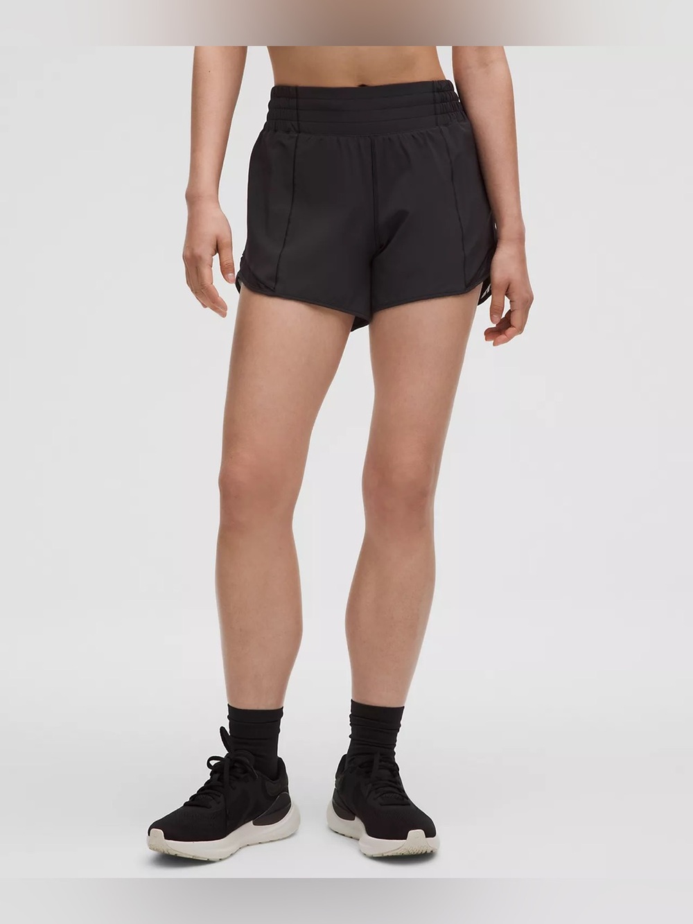 Lululemon Hotty Hot High-Rise Lined Short 4" Black Size 0